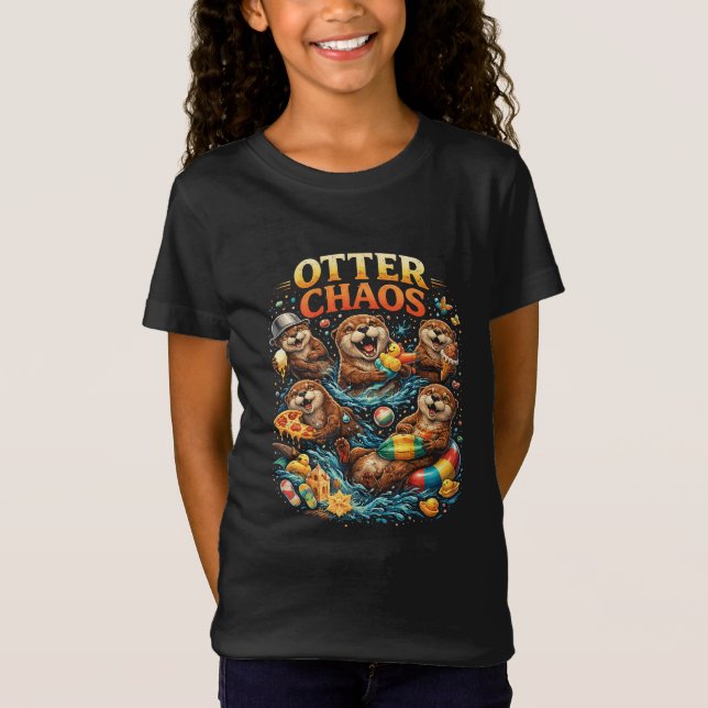 Otter Chaos T Shirt (Framsida)