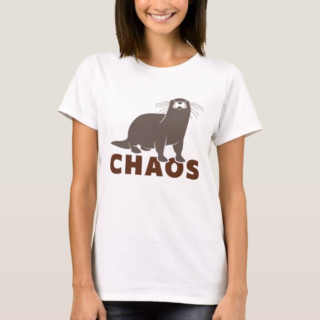 Otter Chaos T Shirt (Framsida)