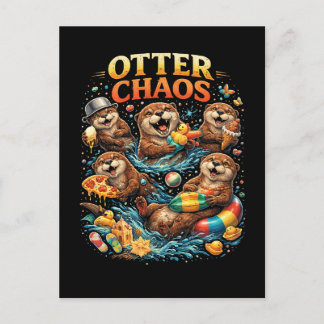Otter Chaos Vykort
