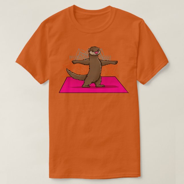 Otter Doing Yoga T Shirt (Design framsida)