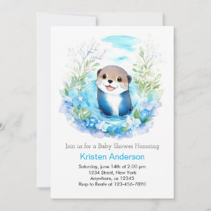 Otter Dreamscape Boy Shower Inbjudningar