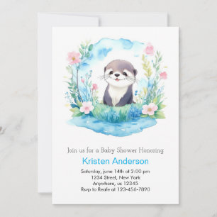 Otter Dreamscape Oasis Boy Shower Inbjudningar
