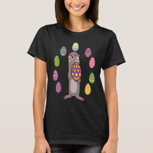 Otter Egg Hunting Påsk Day Cute Animal Boys Girl T Shirt