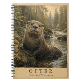 Otter Forest Rivers VINTAGE Anteckningsbok