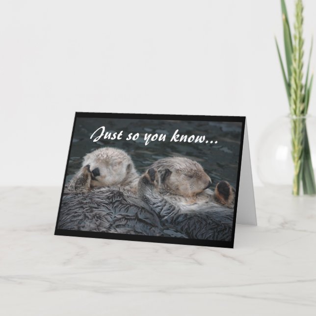 Otter Friends Card Kort (Framsida)