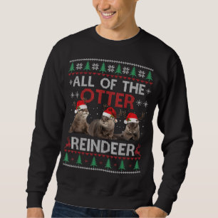 Otter Gift Alla kvarter i jul Lång Ärmad Tröja