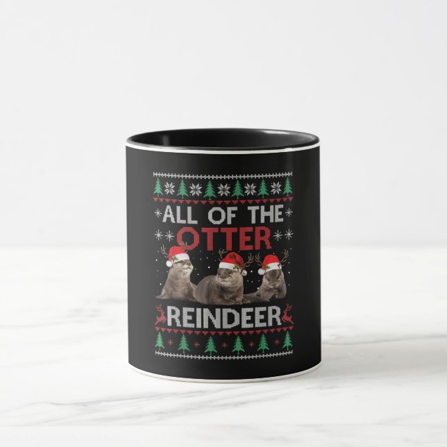 Otter Gift | Alla kvarter i julafton Mugg (Center)