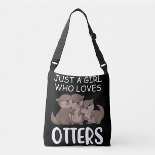 Otter Gift Bara en flicka som Kärlek osmaner Axelväska
