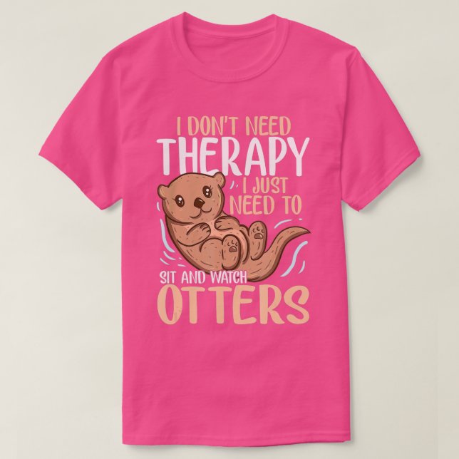 Otter  Gift for Sea Otter Ferret Fish otter Animal T Shirt (Design framsida)