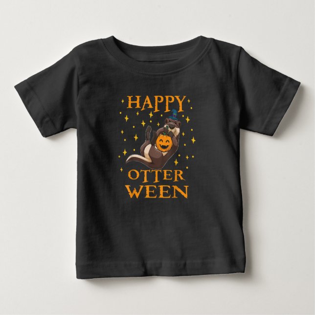 Otter Gift | Lycklig Otter Cute Sea Otter Hallowee T Shirt (Framsida)