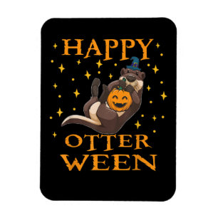 Otter Gift Lycklig Otter Cute Sea Otter Halloween Magnet