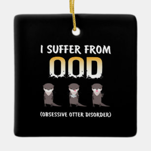 Otter Gift Obducerande yttre sjukdom Julgransprydnad Keramik
