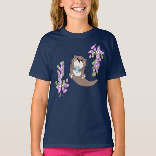 Otter Girls' T-Shirt (Framsida)