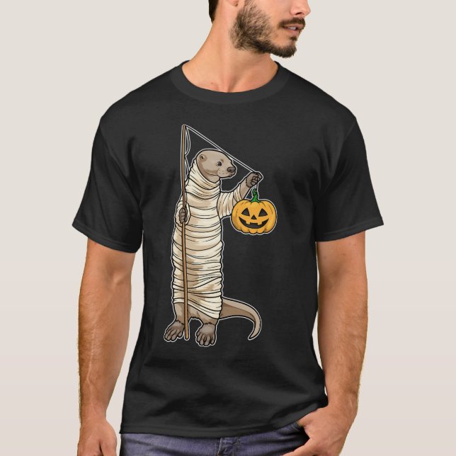 Otter Halloween Fiske T Shirt (Framsida)