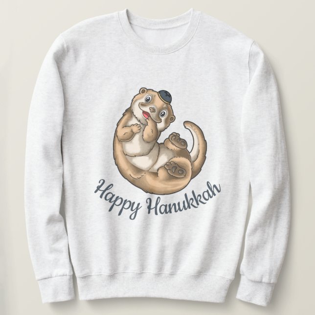Otter Hanukkah T-Shirt Sweatshirt (Design framsida)