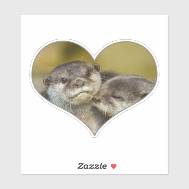 Otter Heart Klistermärken (Ark)