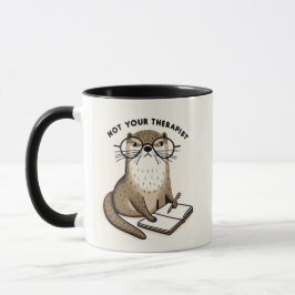 Otter Holding Journal - "Inte din terapi" Mugg