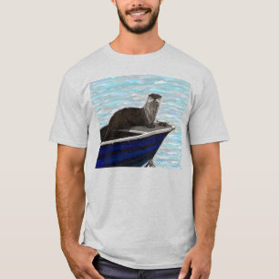 Ötter i en Boat-målning T Shirt