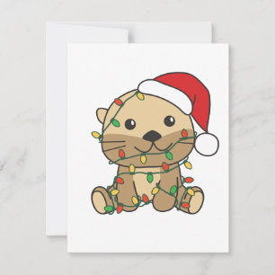 Otter i Helgdag Otter, Julvinter Julkort