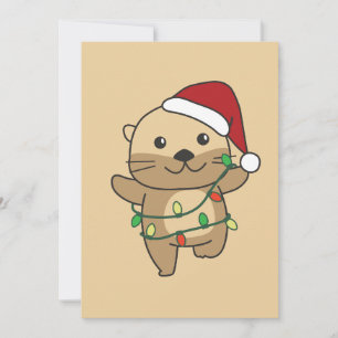 Otter i Helgdag Otter, Julvinter Julkort