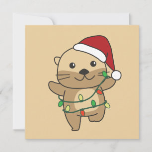 Otter i Helgdag Otter, Julvinter Julkort