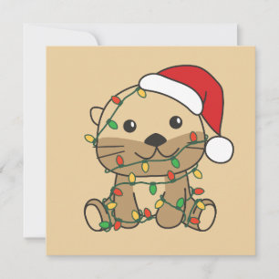 Otter i Helgdag Otter, Julvinter Julkort