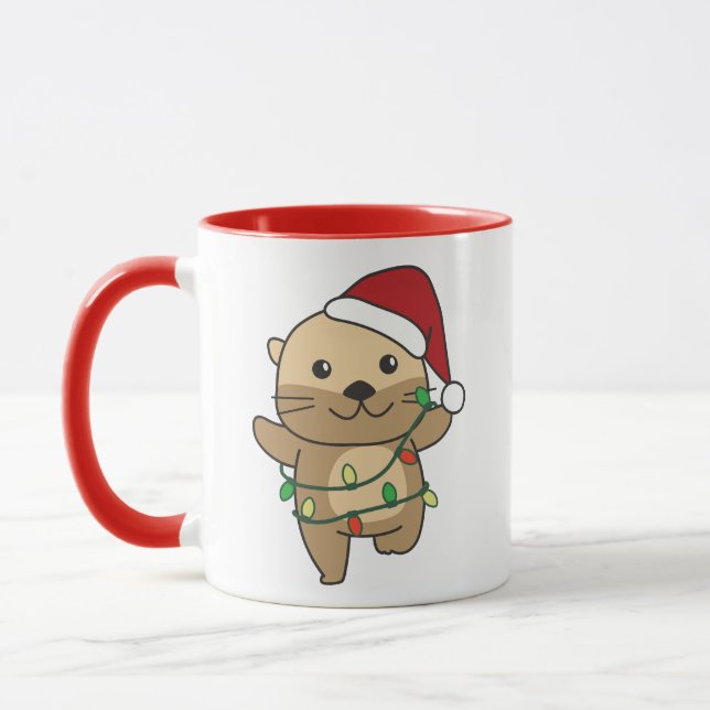 Otter i Helgdag Otter, Julvinter Mugg (Vänster)