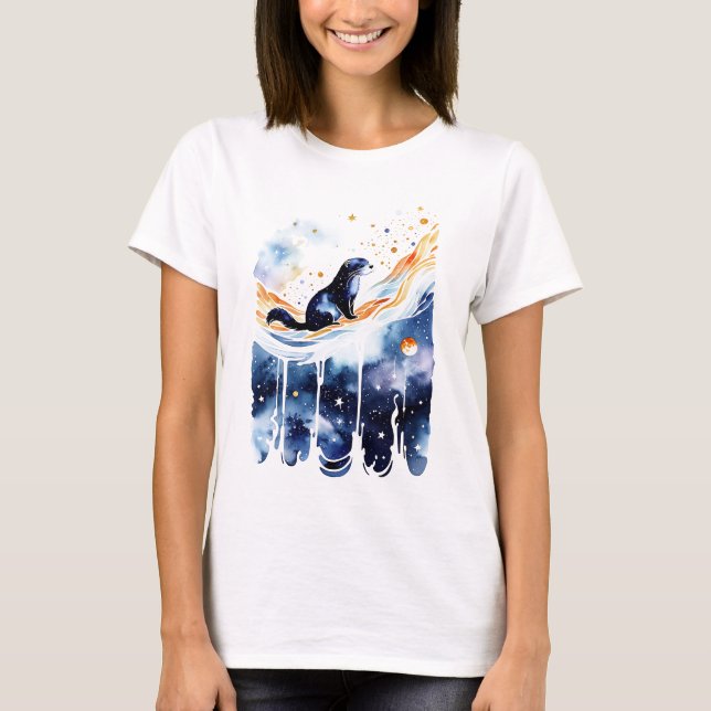 Otter i Nebula-floden T Shirt (Framsida)