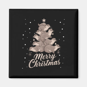 Otter Julafton Träd Otter Julgran Merry Christm Magnet