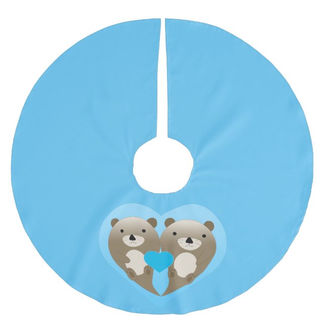 Otter Kärlek Julgransmatta Borstad Polyester (Framsidan)