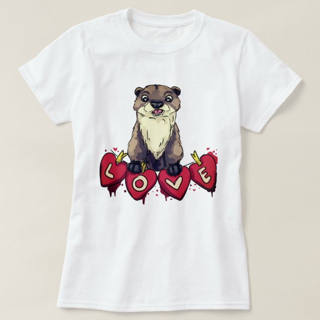 Otter kärlek t shirt (Design framsida)