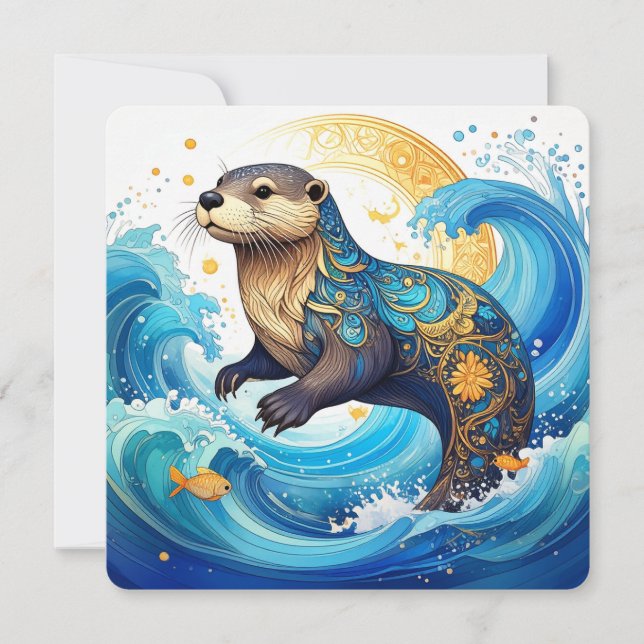 Otter Kung i Eilean Donan: Scottish Dratsie Kort (Framsida)