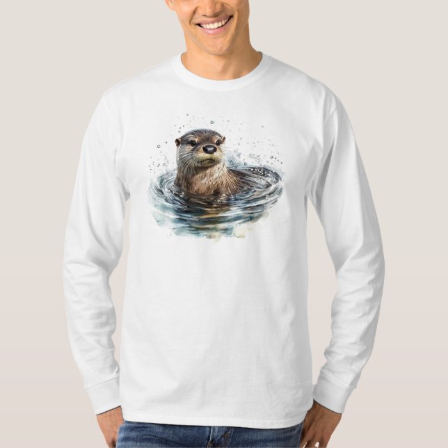 Otter Långärmad T-Shirt (Framsida)