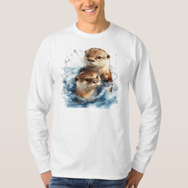 Otter Långärmad T-Shirt (Framsida)
