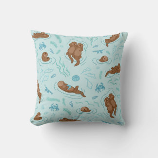 Otter love light Dekokissen Kudde