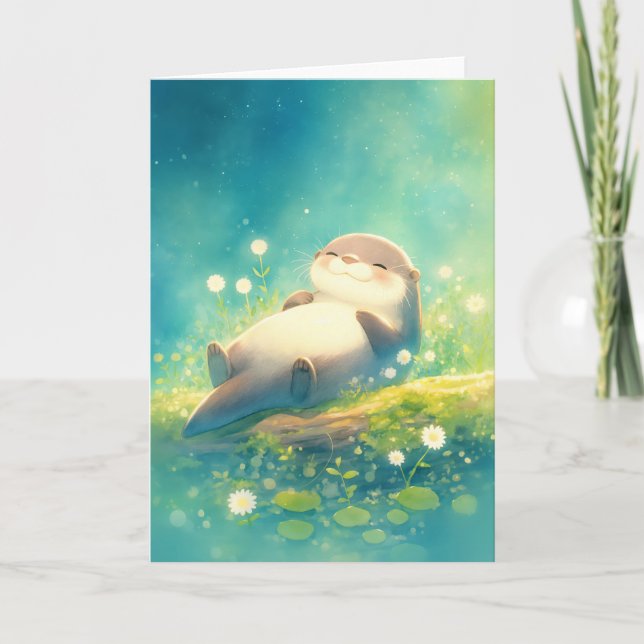 Otter Lugn Dagdröm Kort (Framsida)