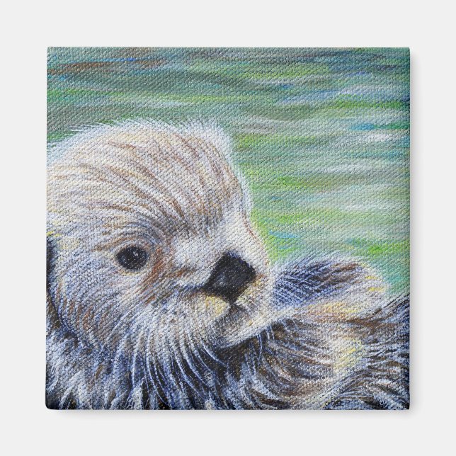Otter-målning i baby magnet (Framsidan)