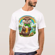 Otter med öl på dagen