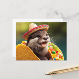 Otter med Tacos-vänlig Vykort