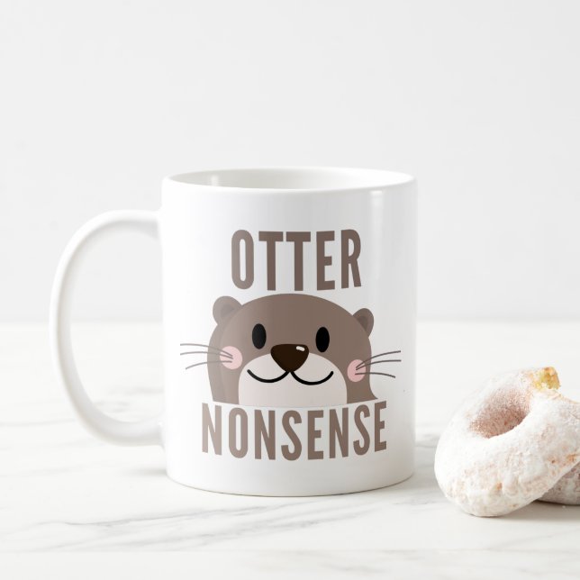 Otter Nonense Funny Coffee Mugg (Med munk)