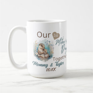 Otter och Baby, vårt första Mors dag tillsammans Kaffemugg