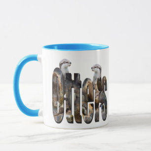 Otter och otters Logotyp. Mugg