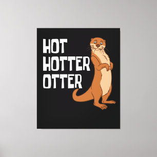 Otter och Sea Otters Hett Hetter Otter Canvastryck