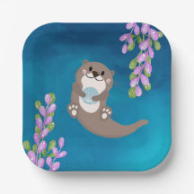 Otter Party Papper Plate