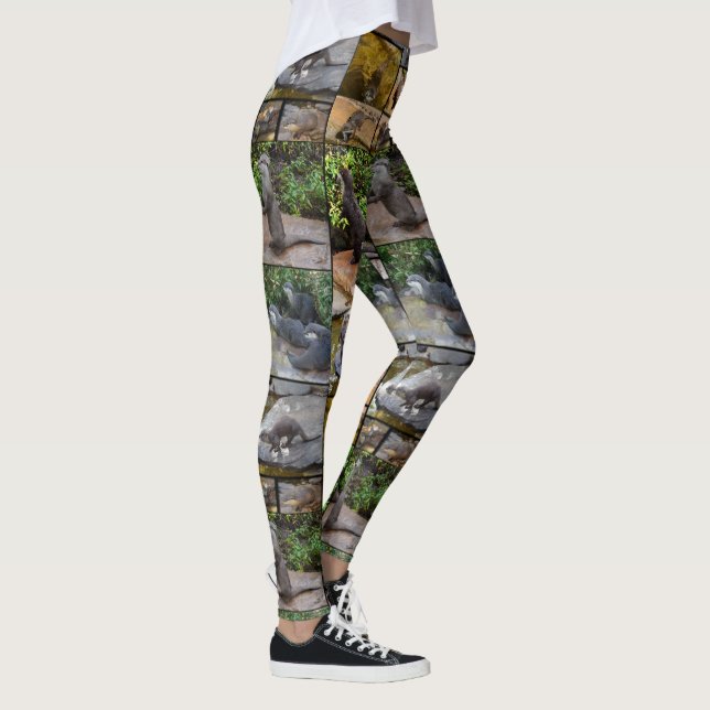 Otter Photo Collage Dam Leggings. Leggings (Höger)