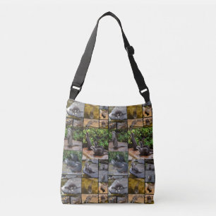Otter Photo Collage, Fullt Print Crossbody Bag Axelväska