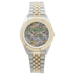Otter Photo Collage, Unisex Two Toned Watch Armbandsur