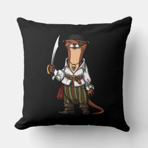 Otter Pirat Animal Sailor Kapten Animal Kudde