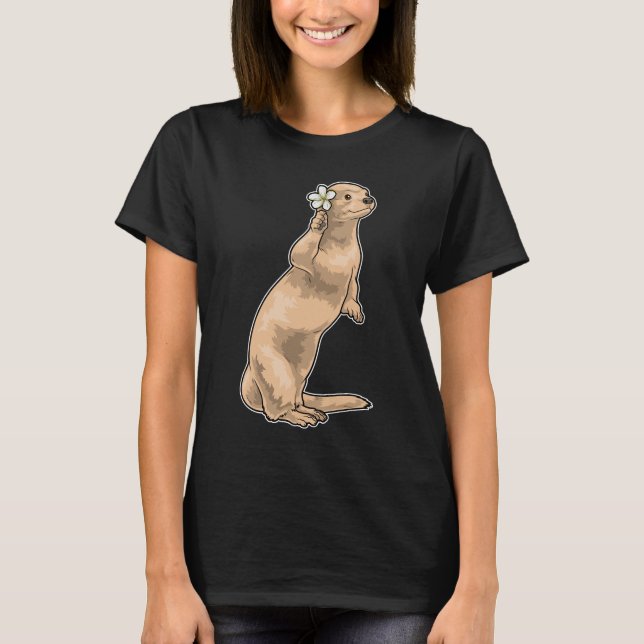 Otter Plumeria T Shirt (Framsida)
