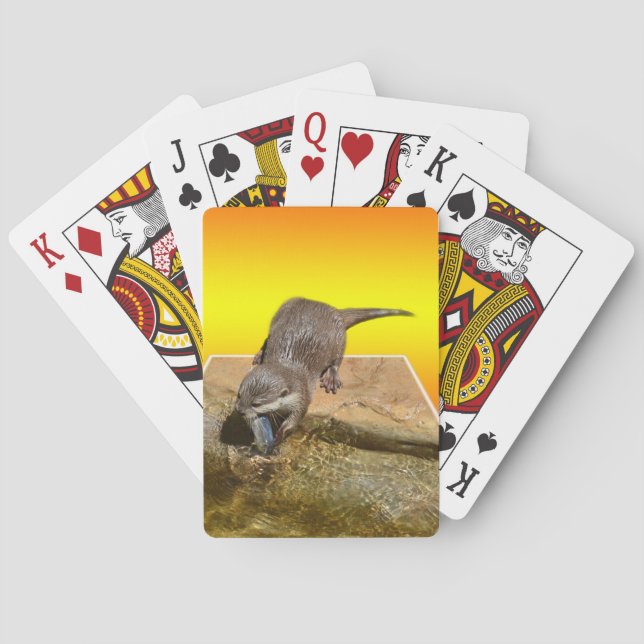 **"Otter Popout: A Playek into River Life"** Casinokort (Baksidan)